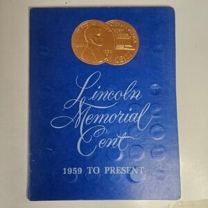 H.E. Harris Lincoln Memorial Cent Coin Folder 1959-Present with Starter Pennies